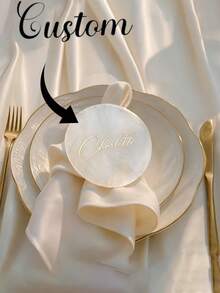Personalized Shell-Shaped Acrylic Name Plate - Elegant Wedding Table Decor Suitable For Beach Weddings, Bridal Showers, Holiday Name Cards, Shell-Themed Welcome Cards And Table Decorations - Multicolor - View 2