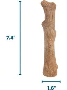 Small 5.4 Inch Dogwood Dog Chew Toy Made In USA, Real Wood Blend Natural Flavor & Texture For Moderate Chewers, Durable Healthy Alternative Chew Bone For Small Dogs - 山茱萸(棕色) - 查看 6
