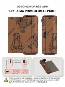 1PC For IQOS ILUMA ONE/ILUMA I ONE/New Iluma I One/ILUMA/ILUMA I /ILUMA PRIME/Iluma I Prime 20 HeatSticks BoX Series Protective Case, Fashionable Minimalist Cartoon Pattern Portable Storage Leather Sleeve, Full Protection Anti-Drop Anti-Fingerprint Wear-Resistant High-End Texture Hard Shell Soft Leather Dual Protection, Perfect Gift Choice, High-End Protective Shell, Unisex Fashion Accessory, Fashionable Patchwork Personalized Appearance Decoration, Business Casual Versatile Style, Precise Hole Position Perfect Fit, Couple Style Unisex, Iqos Series Dedicated Protective Shell, TEREA Storage Box - Brown Bear - View 13