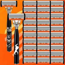2026 Men And Women Shaving Razor With 6-Layer Precision Blades & Lubricating Strip - Contour-Fitting Facial Shaver For Beards, Mustaches, Chin Hair - For Smooth, Comfortable Shave - Ideal For Light Beige & For Grooming Routine - Multicolor - View 10