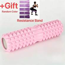 Pink Textured Foam Roller For Deep Tissue Massage, Lightweight & Durable Yoga Column, Waterproof Muscle Recovery Roller For Fitness, Yoga, Running & Gym Workouts - Multicolor - View 1