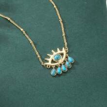 Classic Turkish Evil Eye Pendant Necklace For Women Men Vintage Lucky Blue Eyes Tassel Neck Chain Choker Jewelry - Colorful - View 4