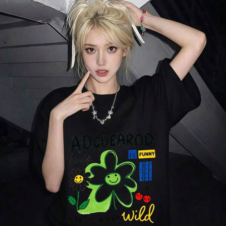 Women T-Shirts - Black - View 1