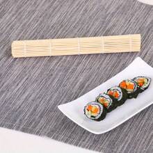 1pc 9.45x9.45 Inch Natural Bamboo Sushi Rolling Mat, Smooth Flat Surface, Easier To Roll Sushi, More Uniform Shaping, Suitable For Home Sushi Making, Kimbap, Japanese Restaurant Meal Prep, Cooking Class Teaching, Food Photography Props - View 5