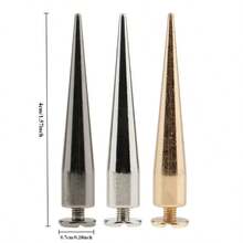 10Pcs 7x40mm Cone Screw Metal Studs Leathercraft Rivet Spikes Decor For DIY Leather Craft Bags Shoes - Light Grey - 查看 8