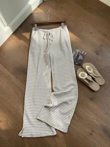Pantalones tejidos a rayas de verano para mujer - Multicolor 2 - Ver 4