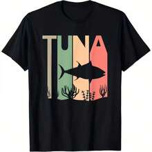 Printed T-Shirt For Men And Women - 黑色 - 查看 1