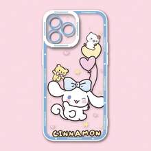 6 Types Of Sanrio Characters Frame-Bordered Transparent TPU Smartphone Case Compatible With IPhone 11/12/13/14/15/16/17 Pro Max Plus Lens-Bordered Logo Shockproof Clear Cover - 3 - View 4