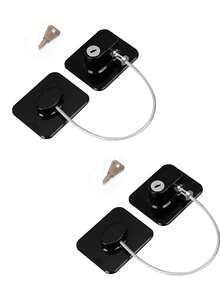 2pcs/Set Safety Lock Set, Includes 1 Padlock + 1 Key, Advanced Protective Lock Device, Multi-Purpose Cabinet Door, Window, Refrigerator Lock - Multicolor - View 9