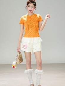 Women Shorts - Apricot - View 3