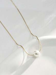 Nooxian Minimalist Chain Necklace - Yellow Gold 3 - View 3