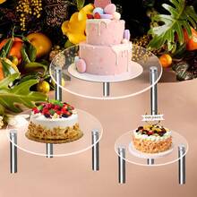 OUTANA 1pc Acrylic Storage Display Rack, Minimalist Tiered Design, Drill-Free/Drill-In Customizable Combination, Suitable For Birthday Parties, Weddings, Banquets, Afternoon Tea, Holiday Celebrations, Business Events, Home Storage, Desktop Display (Jewelry, Aromatherapy, Figurines), Multi-Purpose Shelf Combining Practicality And Aesthetics - Multiple Styles - View 5