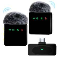 Professional Wireless Lavalier Microphone, Compatible With Smart Devices, Ultra-Mini Portable Clip-On Noise Canceling Microphone, Plug And Play Wireless Audio Device, Suitable For Interviews, Podcast Recording, Live Streaming, Vlog (160mAh Rechargeable Battery) - View 13