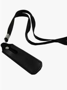 1pc Black PU Pouch With Long Lanyard Pouch Cover Case For Vape Devices,Anti-Loss Lanyard - Black - View 7