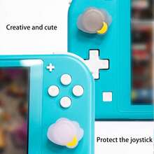 2組可愛雲朵星星月亮矽膠搖桿帽 - 適用於Switch/Switch Lite/OLED 防滑控制器搖桿套 打造舒適遊戲氛圍 - 查看 4