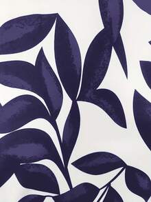 Stylish And Fashionable Printed Wide-Leg Trousers - Blue Violet - View 5