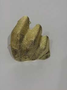 1 pieza Anillo de diseño plisado asimétrico único, de tonos frescos, con una artesanía exquisita y un estilo elegante - Dorado - Ver 2