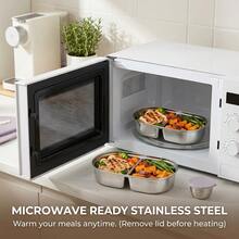 Portable 304 Stainless Steel Lunch Box,Leak Proof Fruit Salad Food Storage Container, Stackable Bento Box, Dishwasher & Microwave Allowable, Suitable For Student And Adult Use In Home, School,Office, Outdoor Camping, Picnic,Travel, Back To Schoo - Multicolor - View 3
