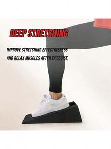 2pcs Yoga Bricks Calf Stretch Ramp, Used For Enhancing Stability Training, Leg Strength And Balance - Durable Black Fitness Equipment, Suitable For Weightlifting, Leg And Deep Stretching, Sturdy Structure, Training Aid Designed For Fitness - Multicolor - View 4