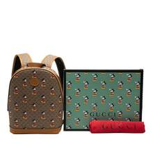 Authenticated Gucci PRE-OWNED Disney Small Micro GG Supreme Mickey Mouse Dome Backpack Bag - màu nâu - Xem 5