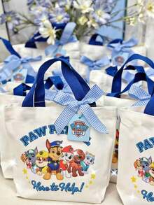 Paw Patrol 1件裝汪汪隊主題生日禮物 多功能肩背包 大容量便攜帆布包 帆布紀念袋 適合兒童 - 彩色 - 查看 7