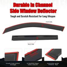 4PCS Slim Style In Channel Window Visors Compatible With Honda Pilot 2016-2022 Acrylic Smoke Rain Guards Side Window Wind Deflectors Car Accessories - A - View 3