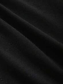 Camiseta de mujer de ajuste ceñido, cuello cuadrado, manga corta, súper corta y tipo boxy para el verano - Negro - Ver 5