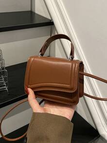 1 pieza Este bolso cuadrado de unicolor, con un aspecto dulce y elegante, presenta un diseño único adecuado para diversas ocasiones. Versátil y polivalente, es perfecto para actividades al aire libre, juegos, ir y venir, y talla grande, convirtiéndolo en un regalo perfecto para adolescentes. - Multicolor - Ver 4