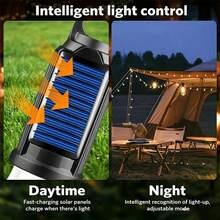 3-Pack Solar Tent Lights, IP 54 Waterproof Rechargeable Portable LED Camping Lanterns, 3-Level Adjustable LED Solar Camping Lights, Outdoor Hanging Bulbs With Hook Clips, Ideal For Camping, Christmas Decorations - Warm White - View 8