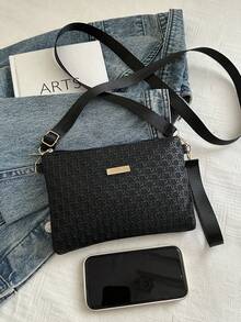New Rhombus Women's Handbag, Versatile Shoulder Bag, Niche Crossbody Sweet Mini Square Bag, Spring/Summer - Black - View 1