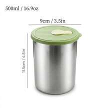 304 Stainless Steel Food Container, Stackable Refrigerator Sealed Fresh-Keeping Box, Fruit And Vegetable Meat Storage Box With Lid, Large Capacity Food Preservation Box, Suitable For Kitchen Food Storage And Organization - Multicolor - View 19