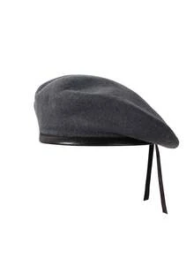 1pc British Style Military Beret, Wool Stiff Shaping Design, Unisex Versatile Warm Casual Wear For Holidays And Daily Use - Beret - View 7