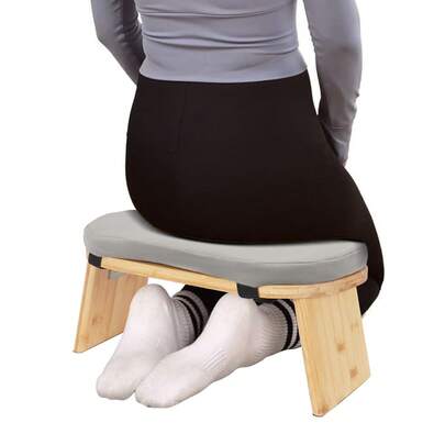 YUNRUX Foldable Meditation Bench & Ergonomic Meditation Stool, Foldable Kneeling Meditation Bench