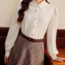 Women Blouses & Shirts - 白色的 - 查看 6