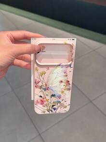 1件時尚彩色蝴蝶與花卉圖案液態矽膠軟手機殼，防震保護套，適用於 Apple 11/12/13/14/14Plus/15/15Plus/16/16Plus/7/8Plus/17/17Pro - 彩色 - 查看 1