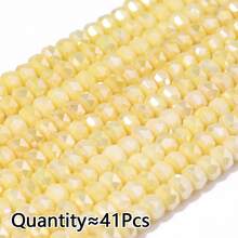 Aproximadamente 41 piezas de cuentas de vidrio rondelle de 6mm de colores variados, materiales para hacer joyas DIY para collares, pulseras, aretes - Cuentas de porcelana teñidas con agua con forma de coche para hacer tú mismo - Ver 19
