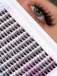 192pcs C Curl Individual False Eyelashes, DIY Eyelash Extension, Cluster False Eyelashes, Thin And Lightweight, Easy For Professionals And Beginners, Convenient For Home Use - C - View 2
