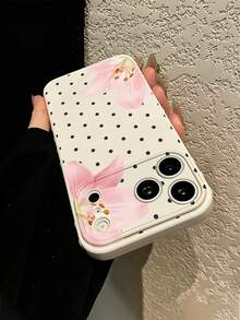1个新款ins风波点粉色百合花侧边3D爱心手机壳，兼容苹果17/17Pro/17ProMax/16/16Pro/16ProMax/16Plus/15/15Plus/15Pro/15ProMax/14/14Plus/14Pro/14ProMax/13/13Pro/13ProMax/12/12Pro/12ProMax/11/11ProMax/XR/XSMAX/7G/8plus和三星Galaxy A03S/A05/A10S/A12/A13/A14/A15/A35/A36/A20/A50/A55/A56/M05，防震保护壳 - 彩色 - 查看 4