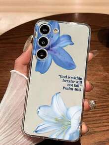 1 Piece Soft Phone Case With White Lily Flower And Butterfly, Compatible With Huawei Honor, , Galaxy A04e/12/A13/A14/A34/A50/A52/A53/A54/S21/S22/S23/S24/S25/S25Ultra, 6A/7A/8A, 12T/13T, International Version, Not Domestic Version, Spring Gift - 透明 7 - 查看 6