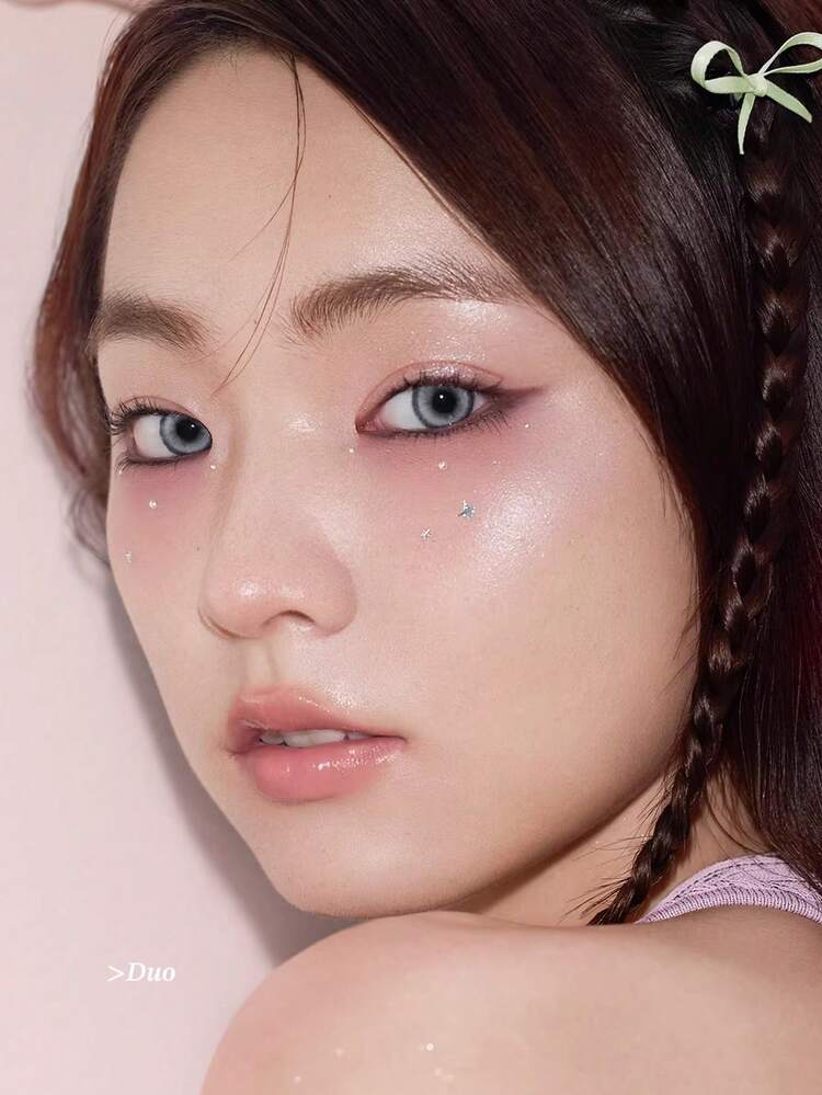 Little Ondine Duo-Color Highlighter 02, 2-In-1 Highlighter & Contour, Pink Highlighter & Natural Contour, Rosy Brightening & Shaping, Dewy Glow, Buildable Color, Long-Lasting, Lightweight Travel-Friendly, GIFT - 02 - View 9