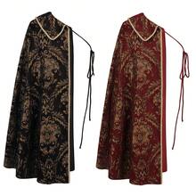 Medieval Renaissance Clothing, Nobleman  King's Cloak, RenFaire Half-Shoulder Cape - 2572102 Court Style Shawl In Black - One Size - View 2