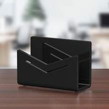 1pc Transparent Acrylic Mail Holder, Envelope Storage Rack, Upright Desktop Letter Organizer Box, Lightweight Tabletop Bill Sorter, Suitable For Home, Office And School - A - View 7