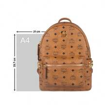 Mcm Stark Series Printed Women's Backpack - Cognac Color MMKEAVE15CO001 - View 8