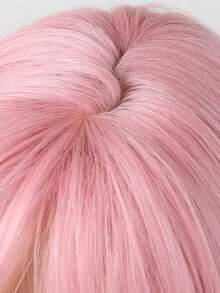 Women's Elegant Pink Bob Wig, Heat-Resistant Fiber, Straight Hair, Rose Net Cap, 100% Density, Suitable For Everyone - Versatile Pink Shoulder-Length Wig - 彩色 - 查看 8