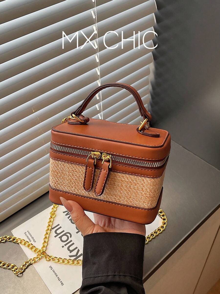 New Minimalist Hand-Held Box Bag, Shoulder & Crossbody Bag - Multicolor - View 1