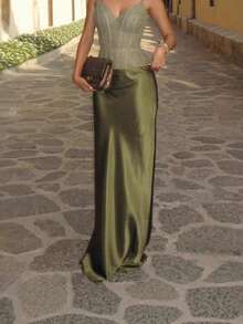 Conjunto  americano elegante y ajustado - Verde Oscuro - Ver 5