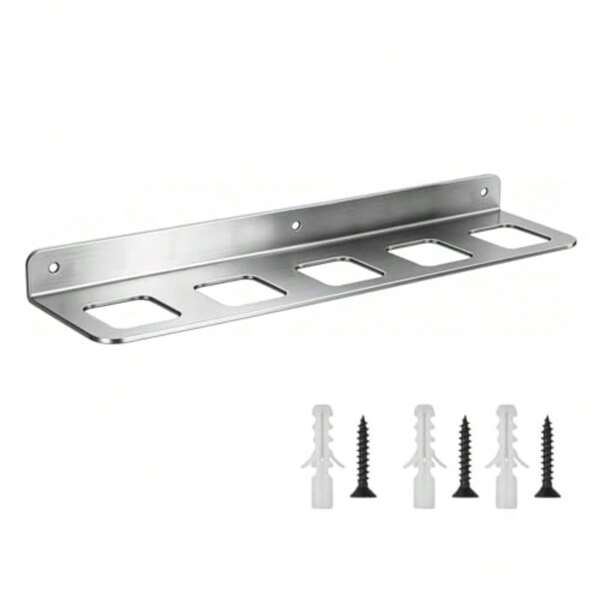 Wall Tool izer Rack, Heavy Duty 5 Slot Holder, Strong Metal Garage System, Compact Wall Mount, Industrial Tool Dis Design, Workshop Use for Hand Tools 11.81x3.94 Inches