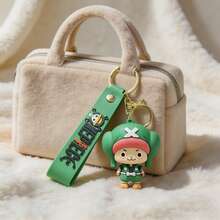 MINISO Chopper Green Keychain, Premium Soft PVC Cartoon Pendant, Y2K Style Backpack Charm, Cute Car Interior Decoration, Handbag Accessory, Travel Luggage Tag, Fun Collectible Gift For Teens, Durable Soft PVC Material - Style 1 - View 2