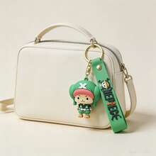 MINISO Chopper Green Keychain, Premium Soft PVC Cartoon Pendant, Y2K Style Backpack Charm, Cute Car Interior Decoration, Handbag Accessory, Travel Luggage Tag, Fun Collectible Gift For Teens, Durable Soft PVC Material - Style 1 - View 6
