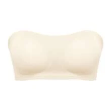 Popular sujetador sin tirantes para mujer con cierre lateral cruzado de - Blanco - Ver 6